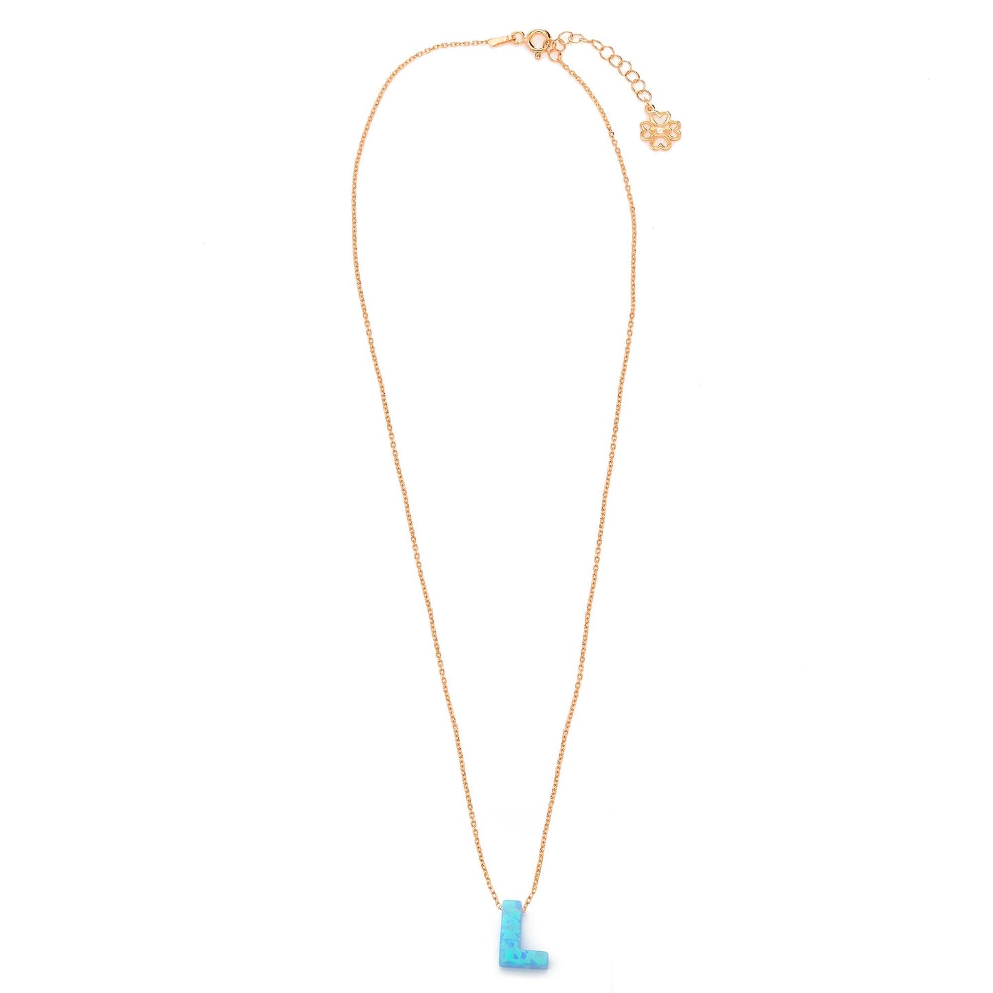 Replacement Rose Gold Alphabet L Letter - Opal Necklace