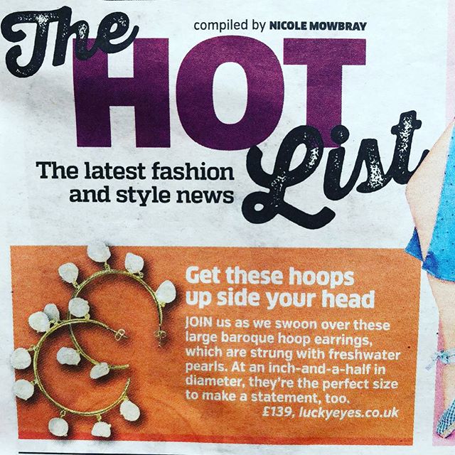 Baroque Pearl Large Hoops as seen in Vogue Paris - Rose Gold