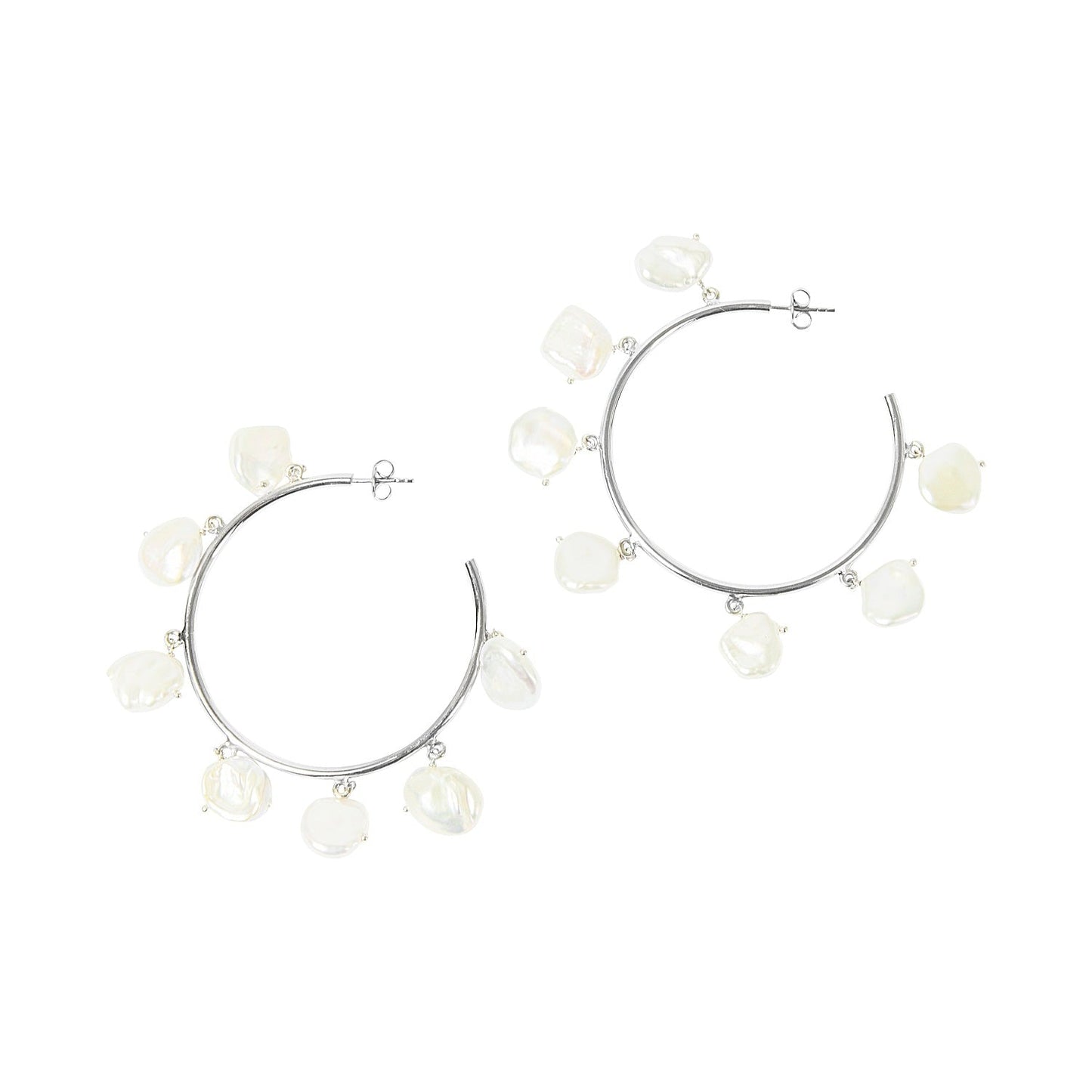 Baroque Pearl Large Hoops as seen in Vogue Paris