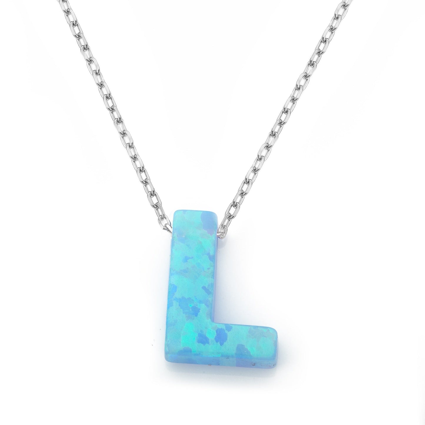 Replacement Rose Gold Alphabet L Letter - Opal Necklace