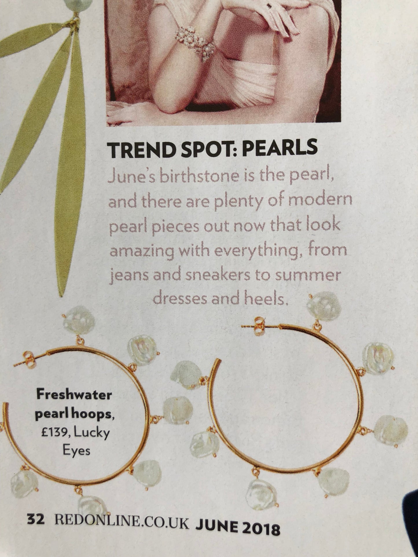 Baroque Pearl Large Hoops as seen in Vogue Paris - Rose Gold