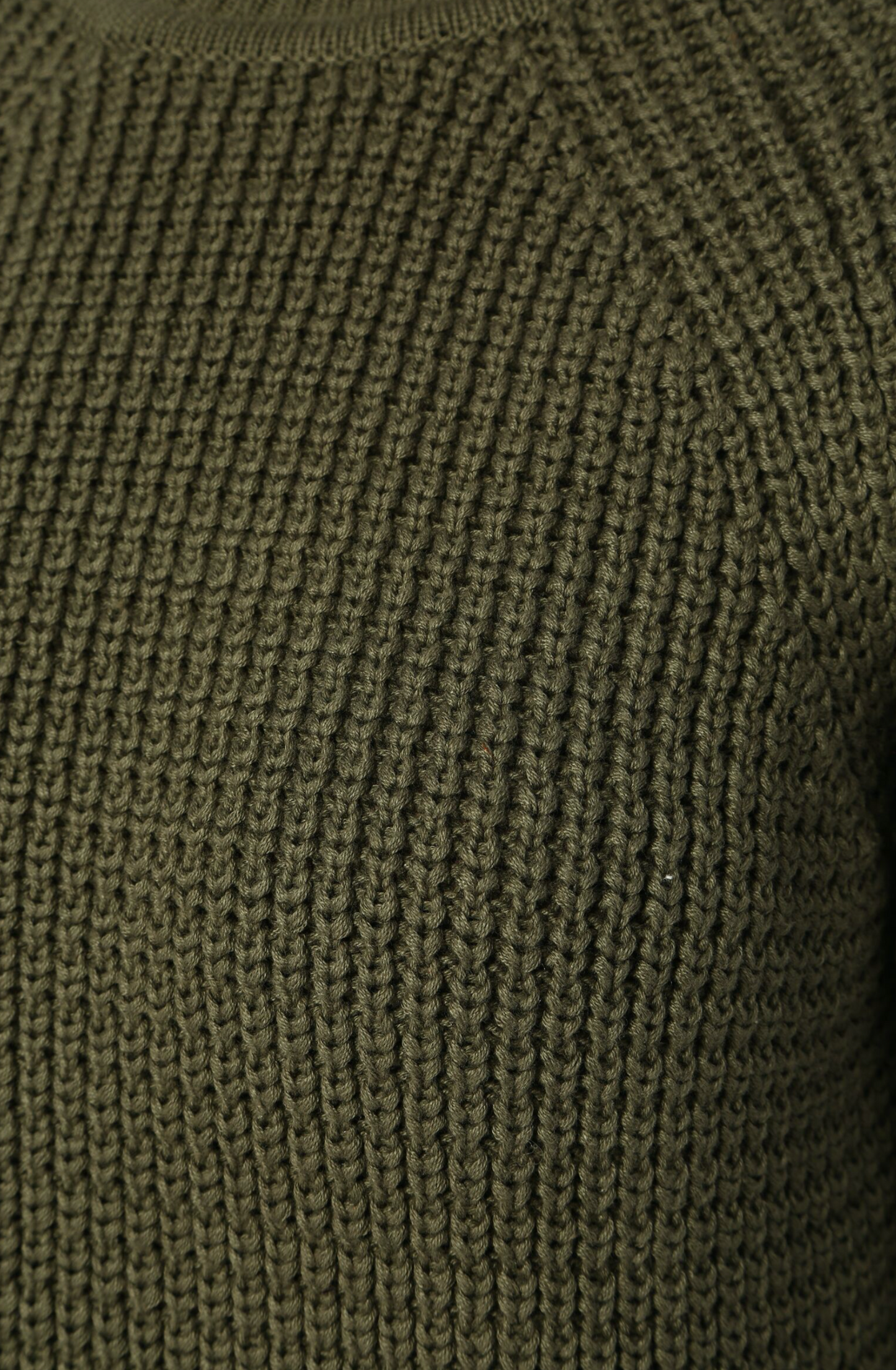 Olive Jumper with Shoulder Detail