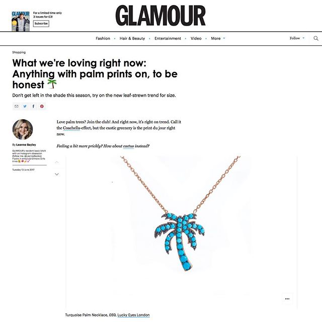 Turquoise Anchor Necklace - 'Ibiza Vibes' Collection as seen in GLAMOUR