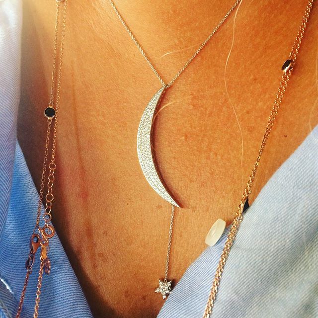 Moon and Star Necklace As Seen in Sex and the City 2 on Sarah Jessica Parker (Carrie Bradshaw)