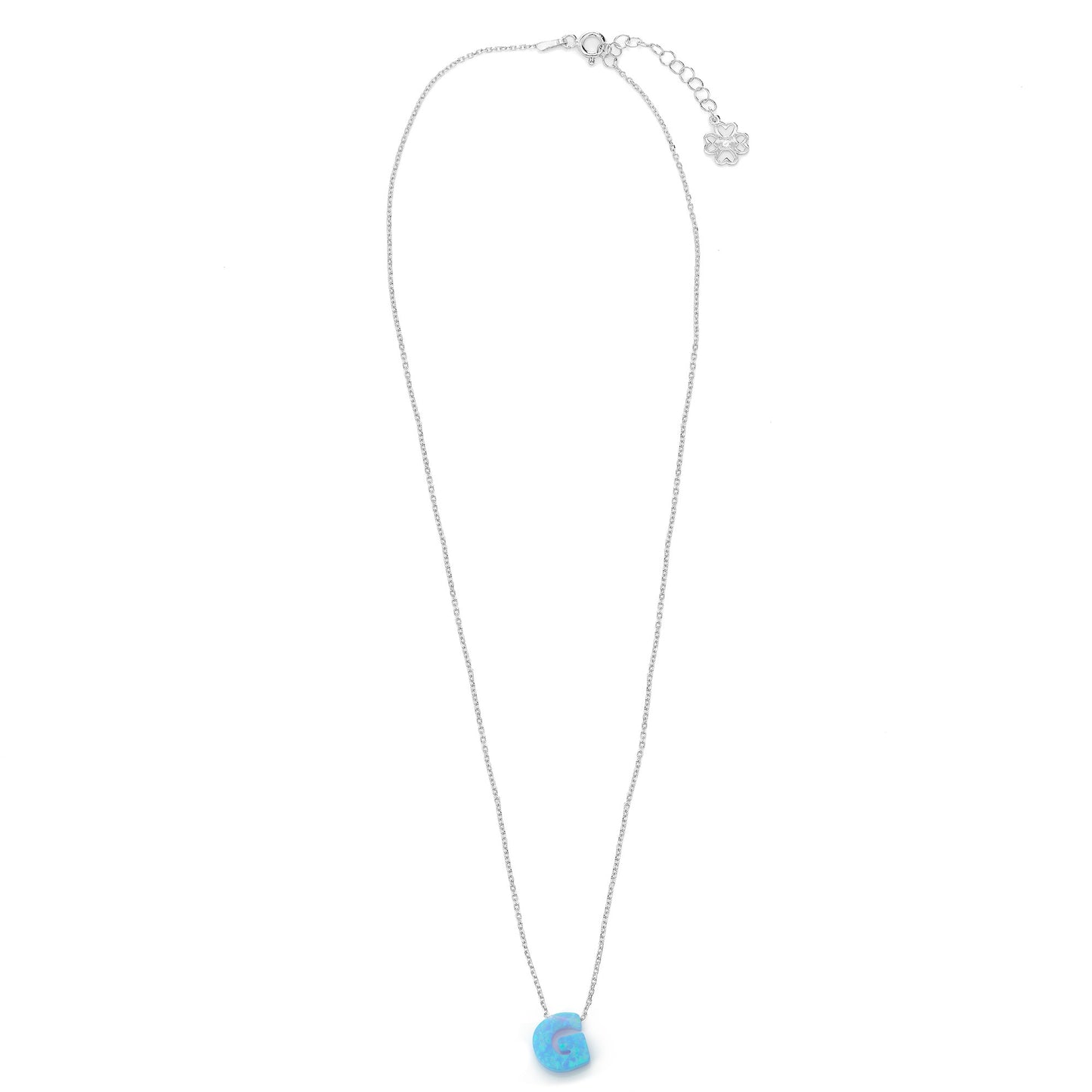 Alphabet G Letter - Opal Necklace