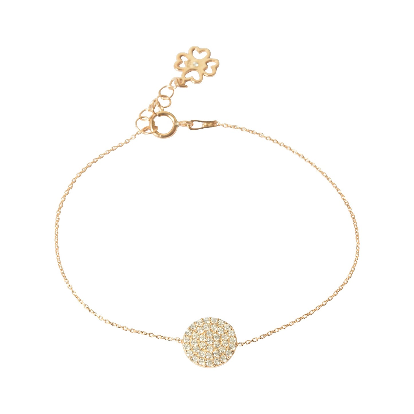 Medium Pave Disk Bracelet