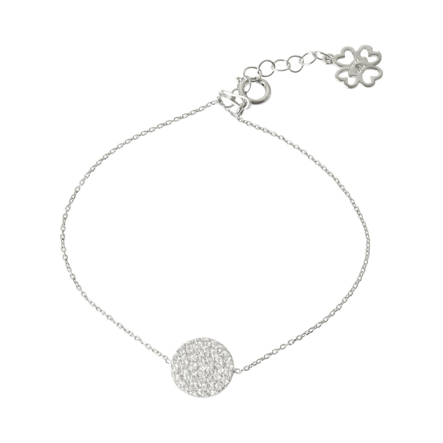 Medium Pave Disk Bracelet