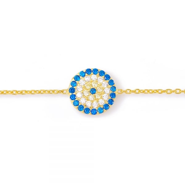 Evil Eye Bracelet Classic Midi Size Round Eye - Midi Size Eye (diam 10mm)