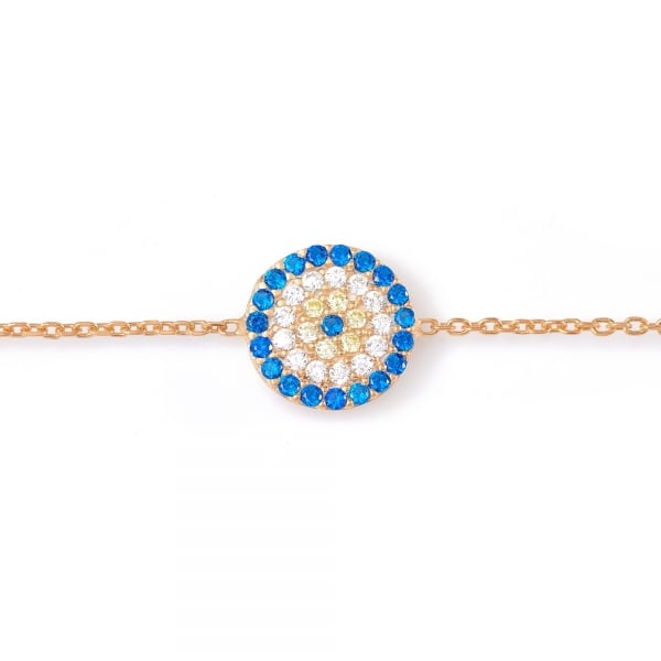 Evil Eye Bracelet Classic Midi Size Round Eye - Midi Size Eye (diam 10mm)