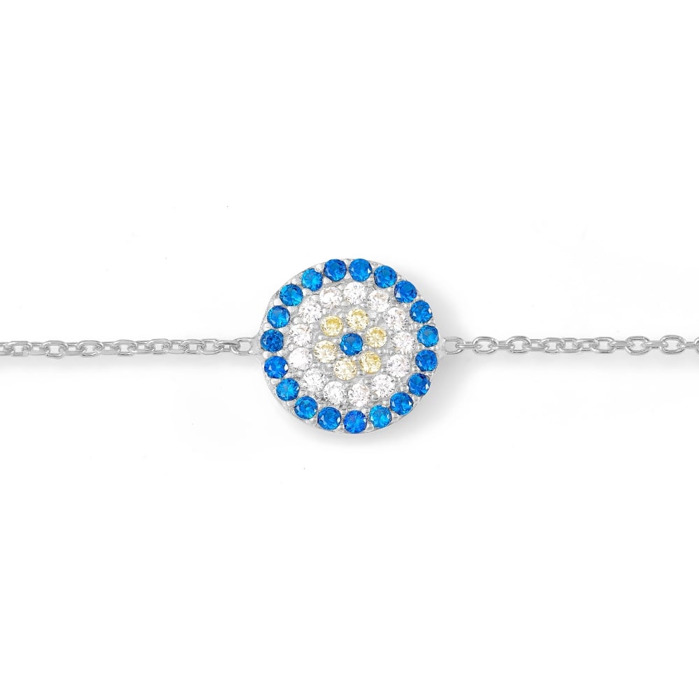 Evil Eye Bracelet Classic Midi Size Round Eye - Midi Size Eye (diam 10mm)