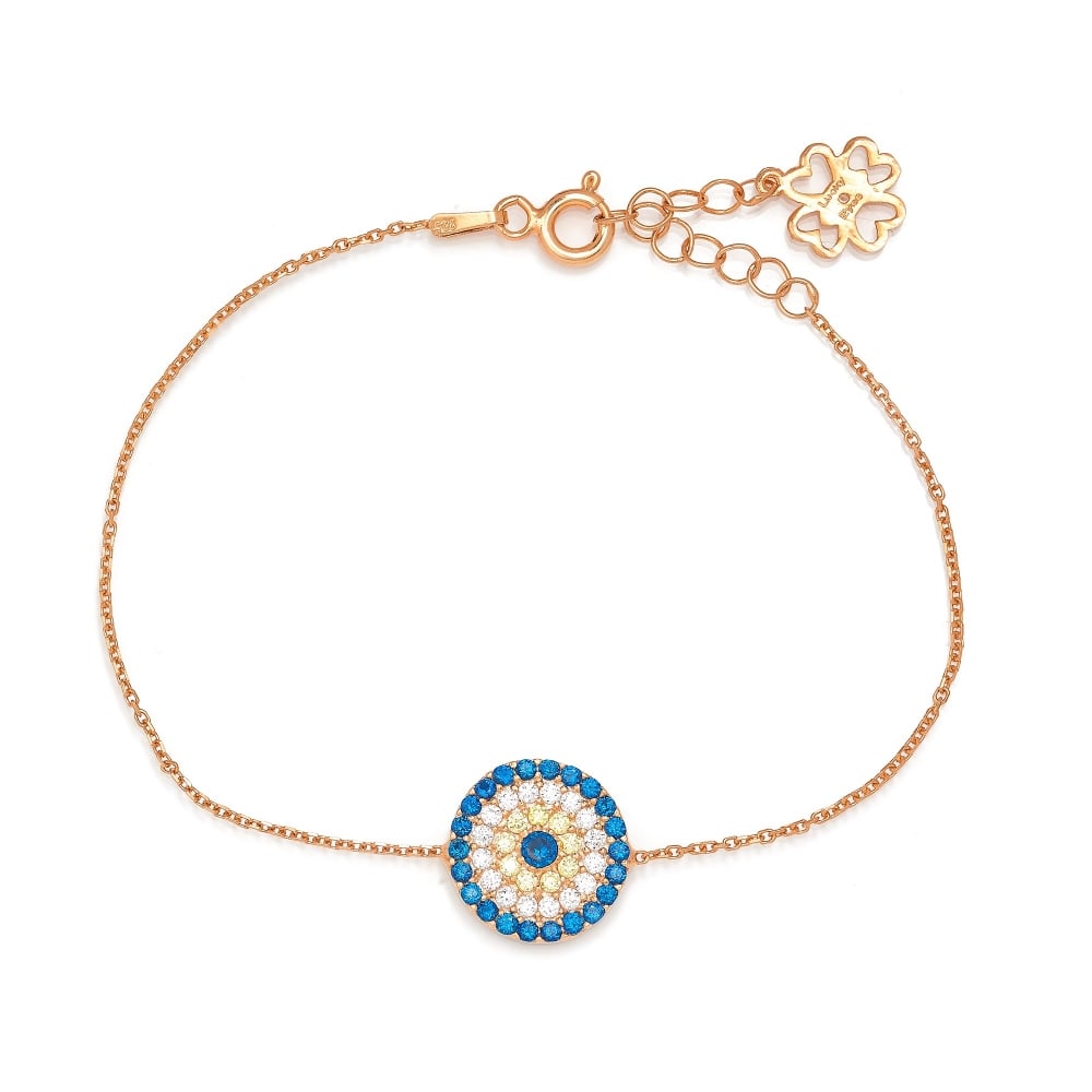 Maxi Evil Eye Bracelet - Round Blue Eye Diam. 13mm