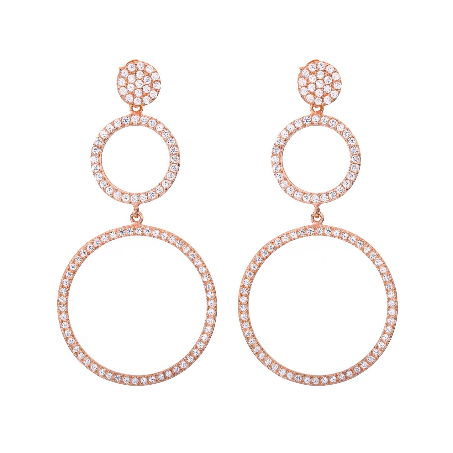 Large Circle Drop Earrings - Best Seller