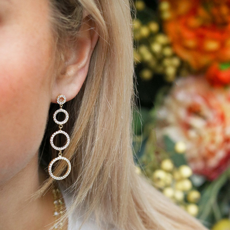Lucky Eyes Trademark Multi Circles Drop Earrings *Best Seller*