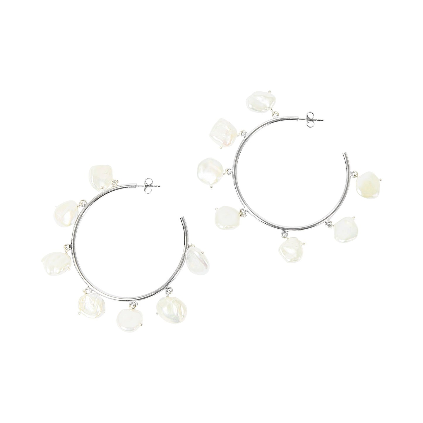 Baroque Pearl Large Hoops as seen in Vogue Paris