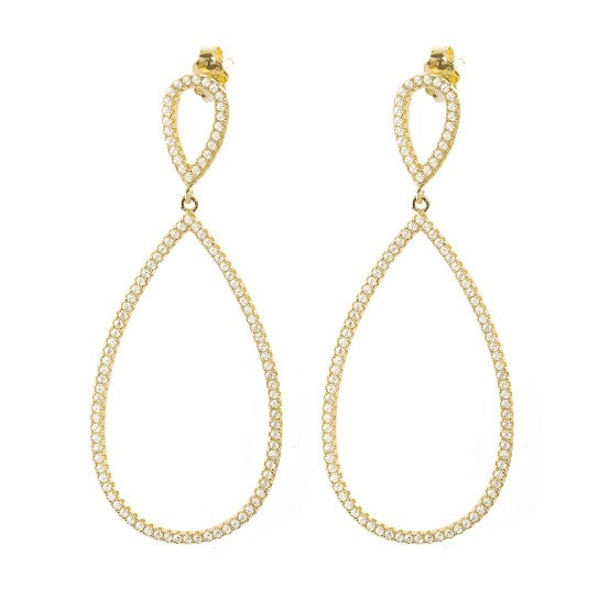 Natalie Crystal Teardrop Drop Earrings