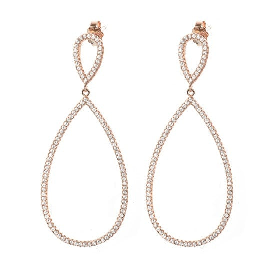 Natalie Crystal Teardrop Drop Earrings