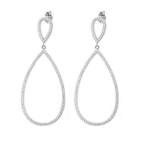 Natalie Crystal Teardrop Drop Earrings