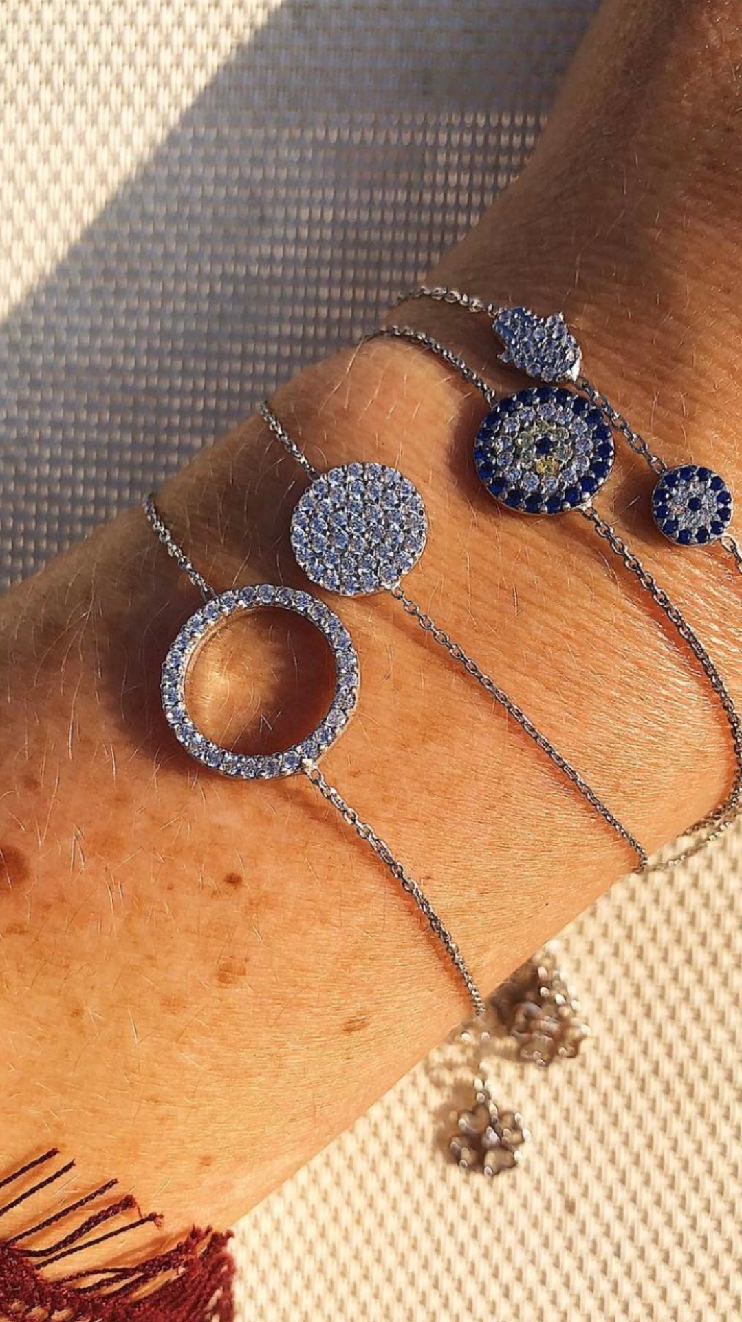 Evil Eye Bracelet Classic Midi Size Round Eye - Midi Size Eye (diam 10mm)