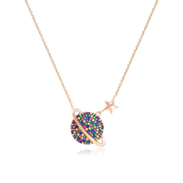 Planet and Star Necklace - 'Happy People' Collection