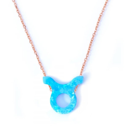 Taurus Opal Zodiac Necklace