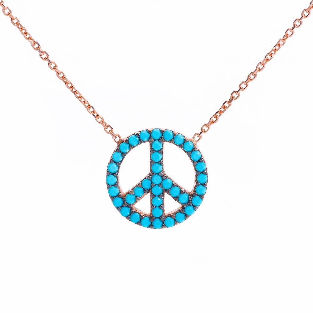 Lucky Eyes Turquoise Peace Necklace - 'Ibiza Vibes' Collection
