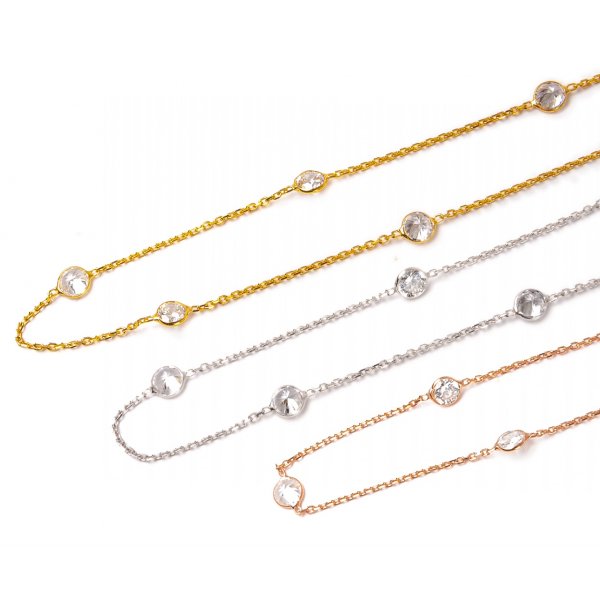 Long Chelsea Necklace With 'Large' Crystals - 110cm