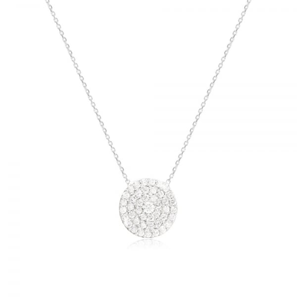 Pavé Disc Necklace - 13mm Diameter - Maxi Size - Available in-store At Fenwick of Bond Street (Until Stock Lasts)