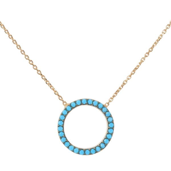 Turquoise Circle of Life Necklace - 'Ibiza Vibes' Collection