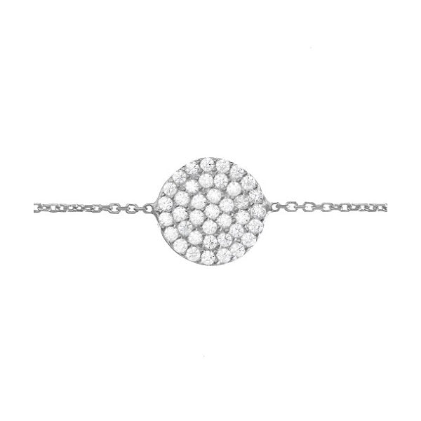 Medium Pave Disk Bracelet