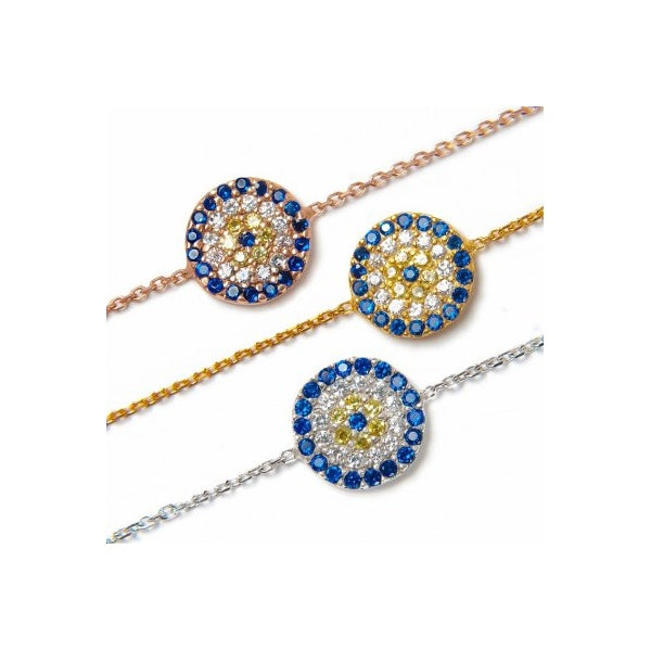 Evil Eye Bracelet Classic Midi Size Round Eye - Midi Size Eye (diam 10mm)