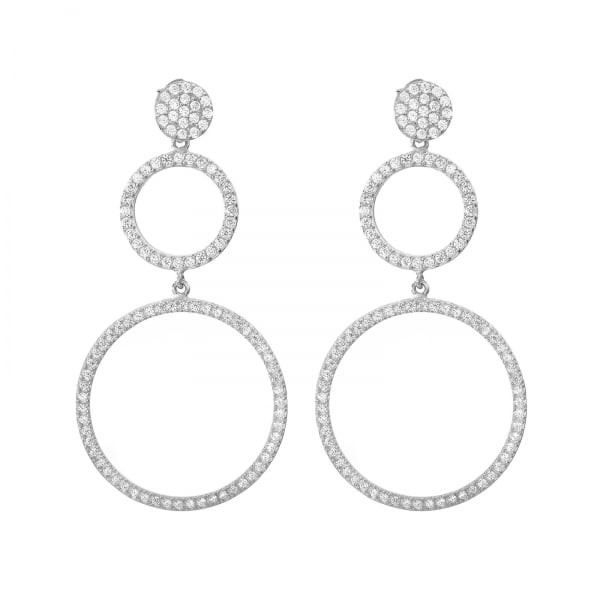 Large Circle Drop Earrings - Best Seller