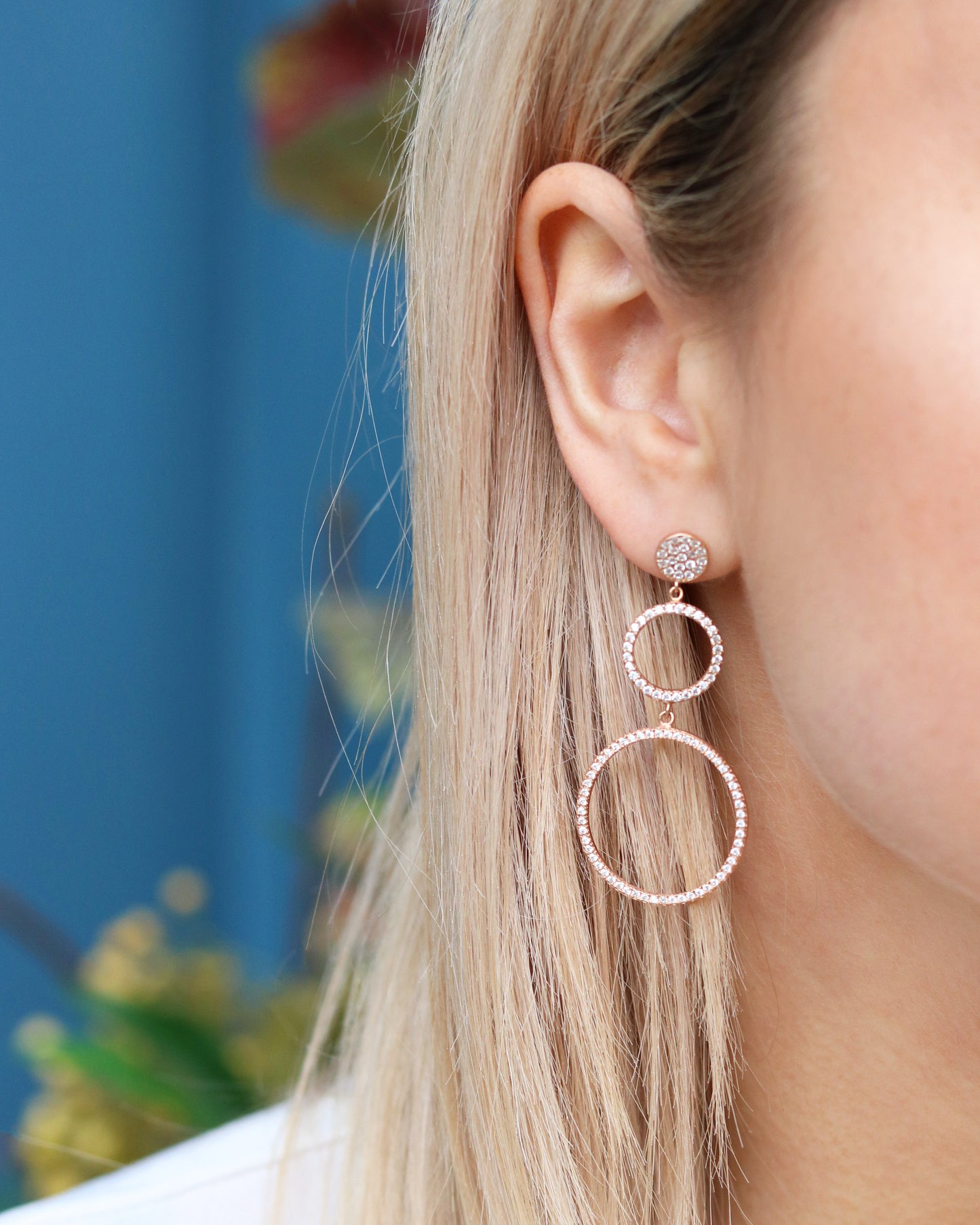 Large Circle Drop Earrings - Best Seller