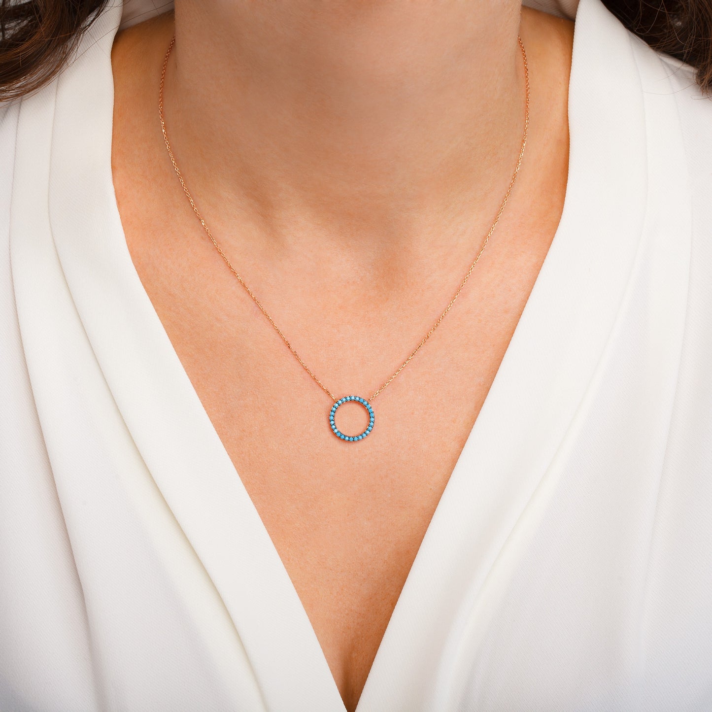 Turquoise Circle of Life Necklace - 'Ibiza Vibes' Collection