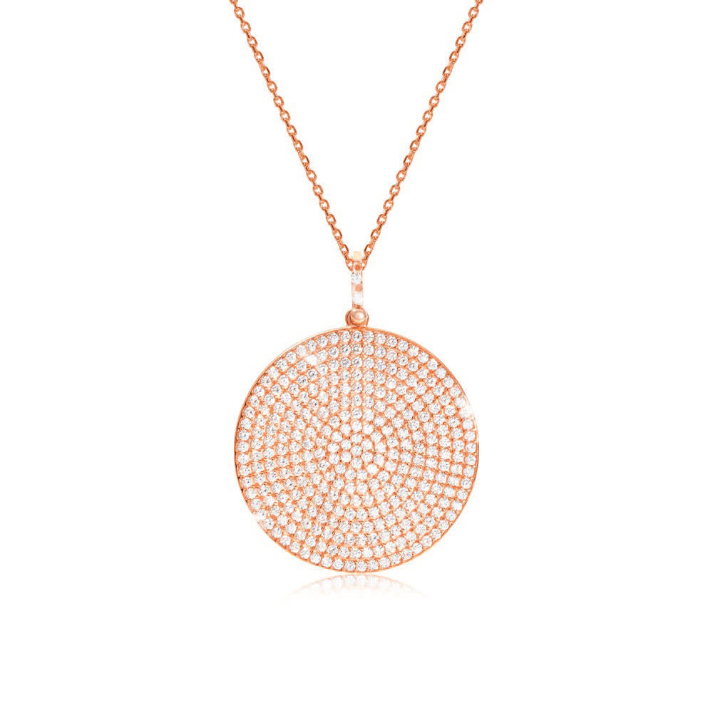 XL Disco Disk Necklace on a 90cm Chain