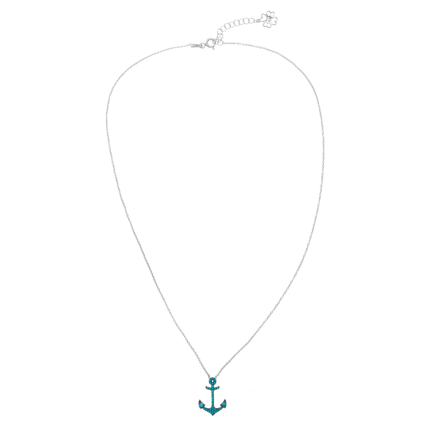 Turquoise Anchor Necklace - 'Ibiza Vibes' Collection