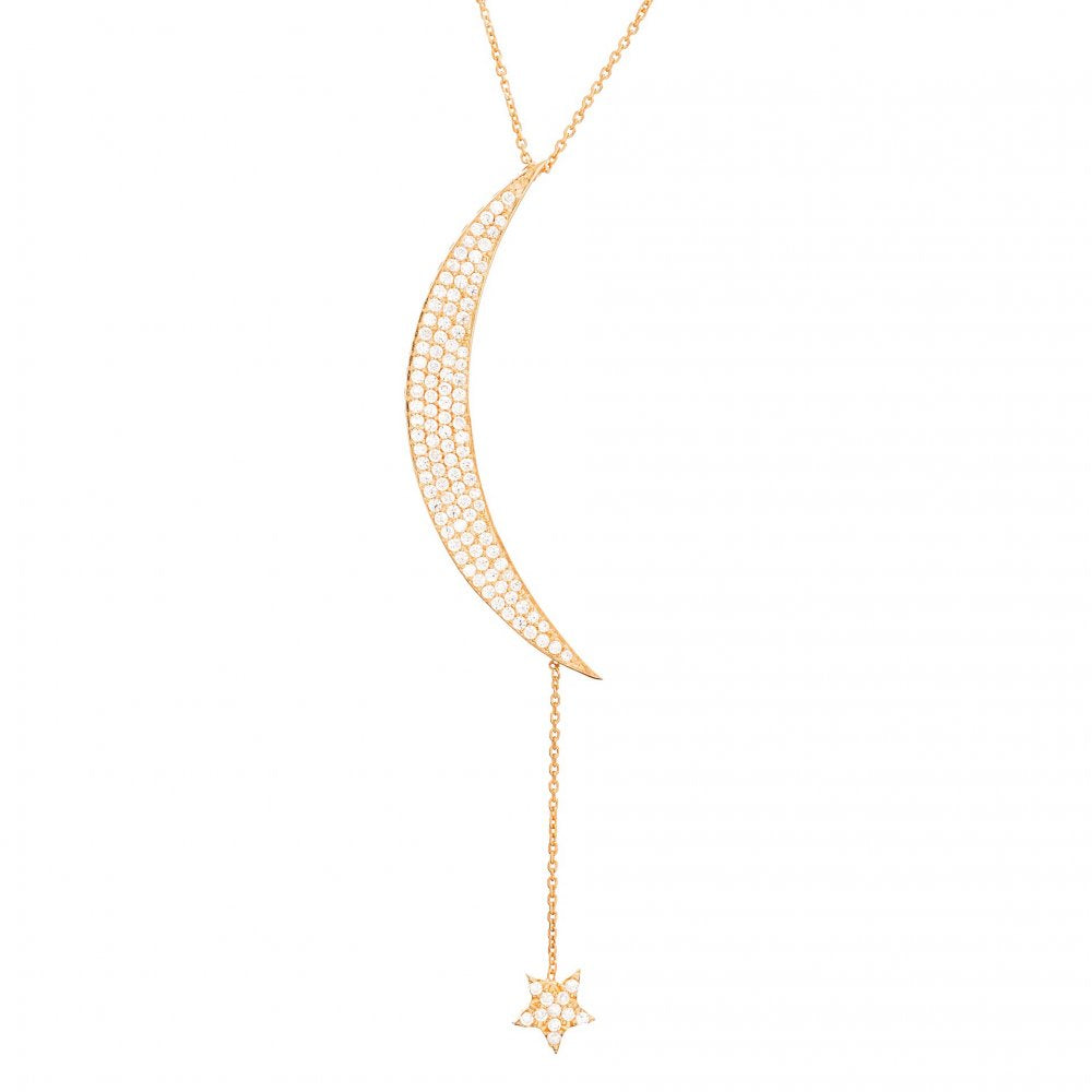 Moon and Star Necklace As Seen in Sex and the City 2 on Sarah Jessica Parker (Carrie Bradshaw)
