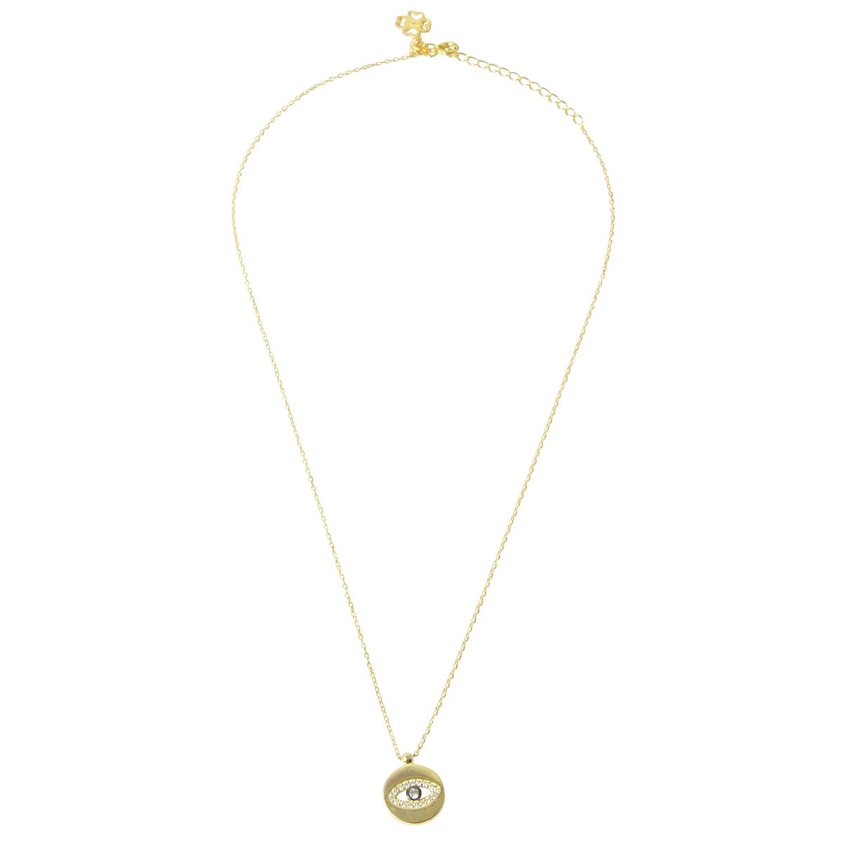 Round Coin Evil Eye Necklace - New Design