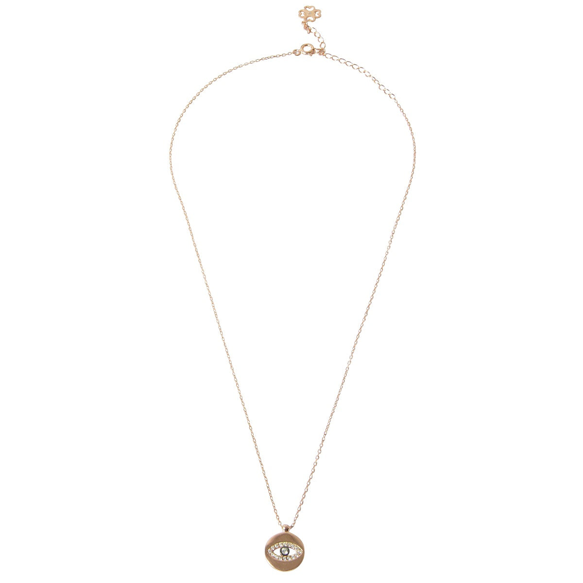 Round Coin Evil Eye Necklace - New Design