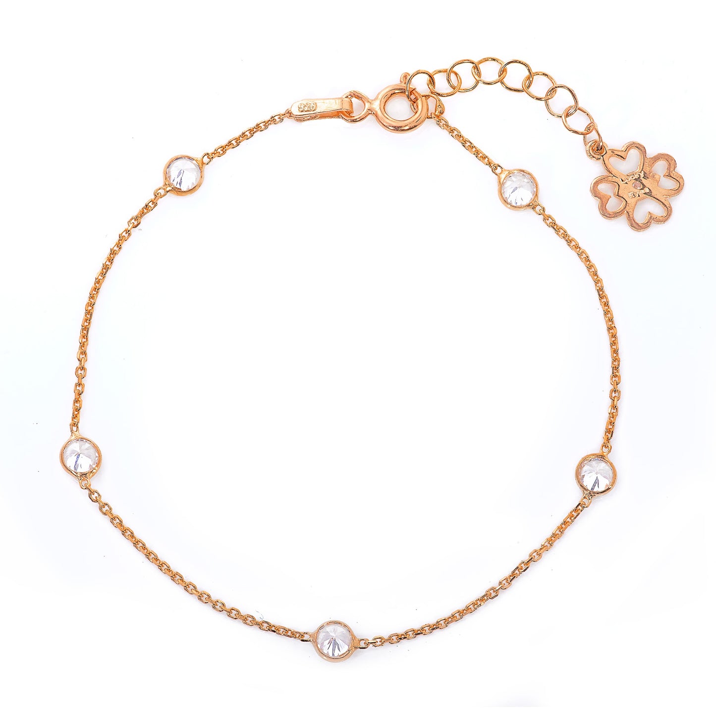 Chelsea Crystal Station Bracelet (Single Chain)