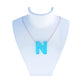Alphabet N Letter - Opal Necklace