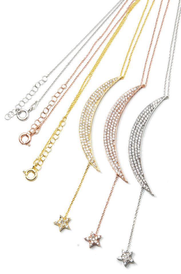 Moon and Star Necklace As Seen in Sex and the City 2 on Sarah Jessica Parker (Carrie Bradshaw)