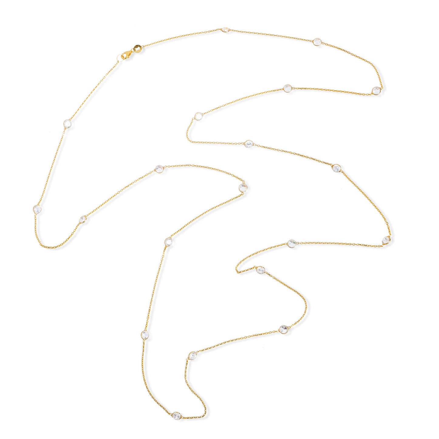 Long Chelsea Necklace With 'Large' Crystals - 110cm