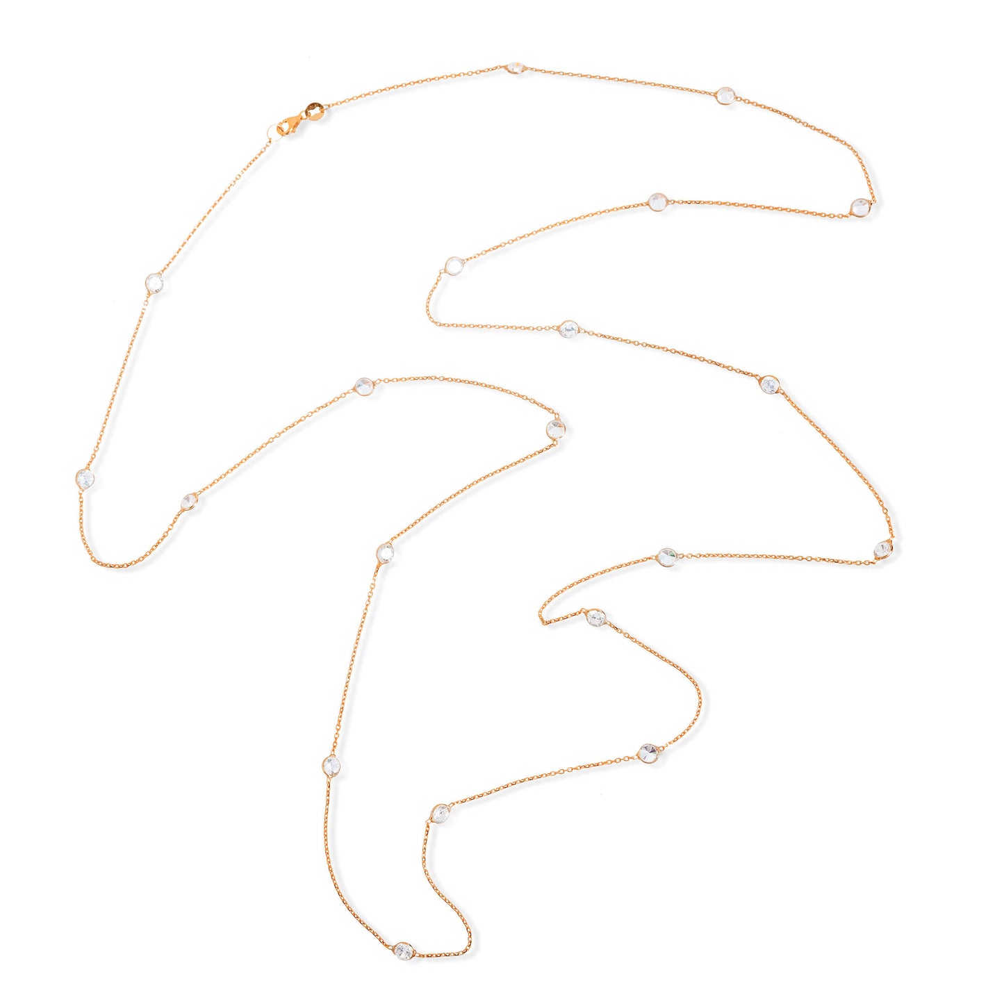 Long Chelsea Necklace With 'Large' Crystals - 110cm