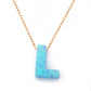 Replacement Rose Gold Alphabet L Letter - Opal Necklace