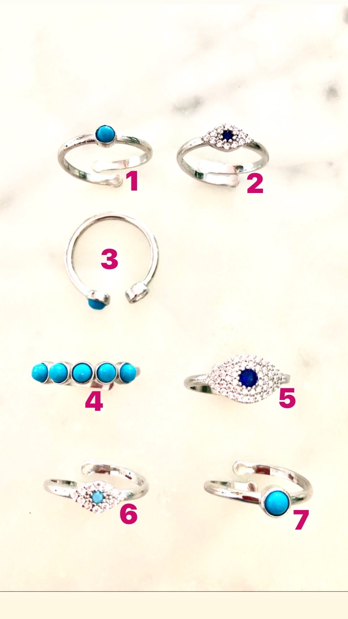 New 'Ibiza Vibes' Turquoise Rings
