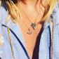 Turquoise Anchor Necklace - 'Ibiza Vibes' Collection