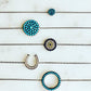 Turquoise Tiny Mini Disk Bracelet - Diam 5mm -  'Ibiza Vibes' Collection