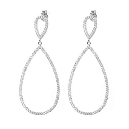 Natalie Crystal Teardrop Drop Earrings