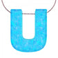 Alphabet U Letter - Opal Necklace