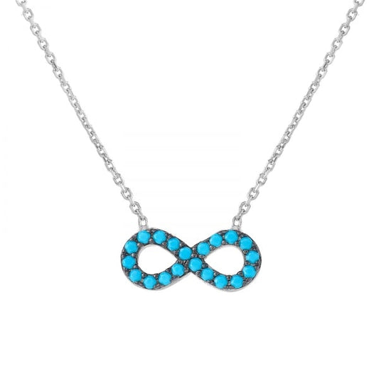 Turquoise Infinity Necklace - Ibiza Vibes